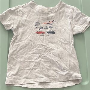 Janie and Jack Gray Jet Set Go T-Shirt